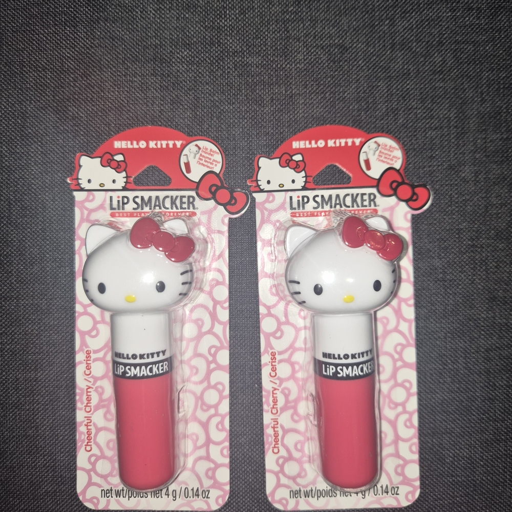 Hello Kitty Lip Smacker Cherry Lip Balm 2 Pack Sanrio Collectible New